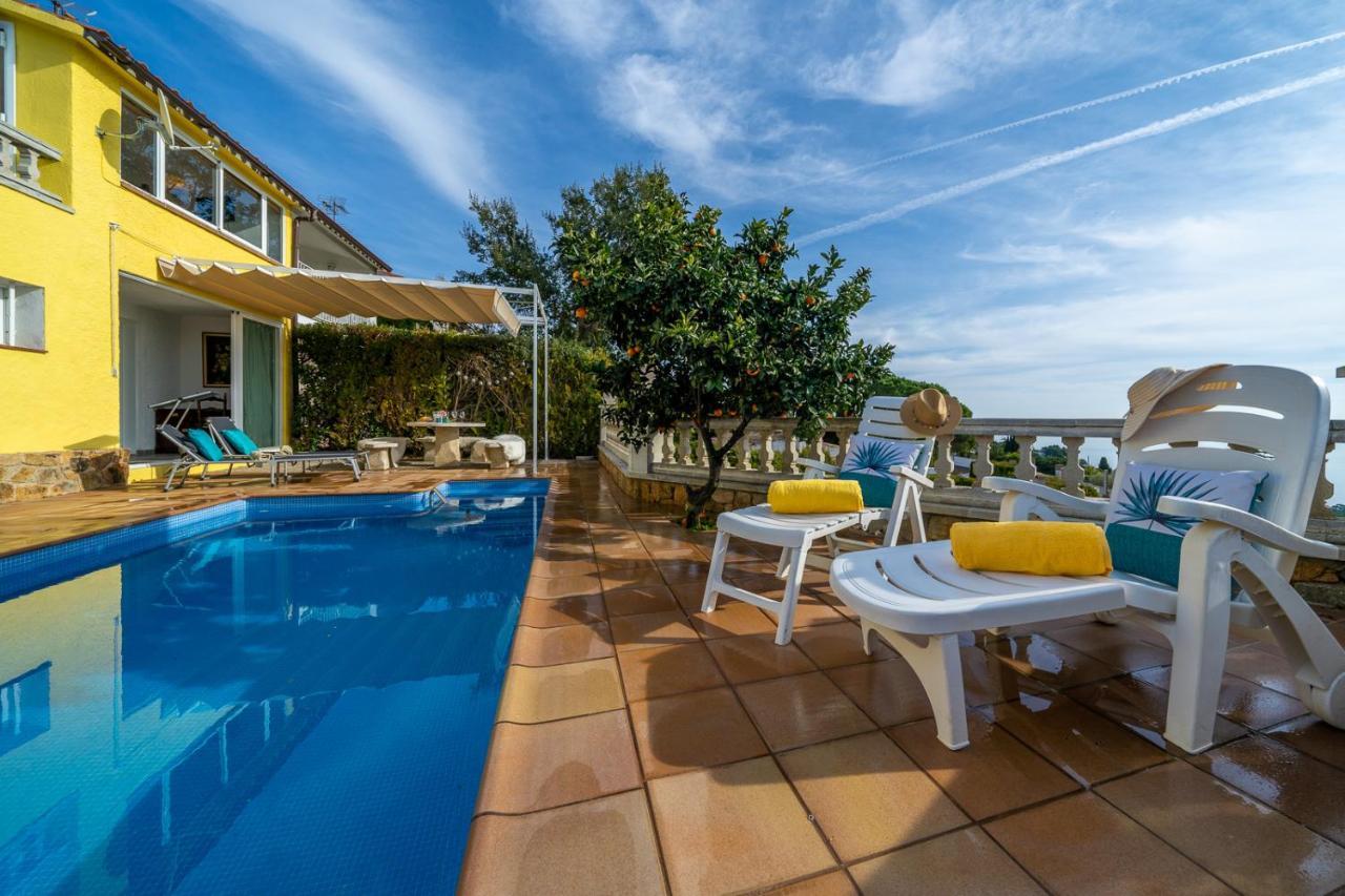 Villa Vista Lux, Piscina Privada Y Zona Exterior Con Vista Mar Tossa de Mar Luaran gambar